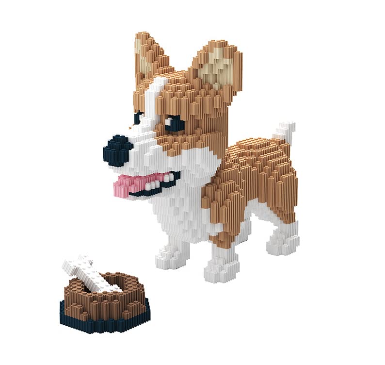 Amazon.com: BDYDT Animal Corgi Dog and Food Micro Building Blocks
